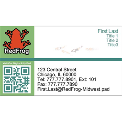 Business Card 1 Sided, for Datamerge
